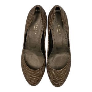 Theory Ballet Flats, Brown With Gold Flecks, Short Heel - Size EU 38 / US 7.5